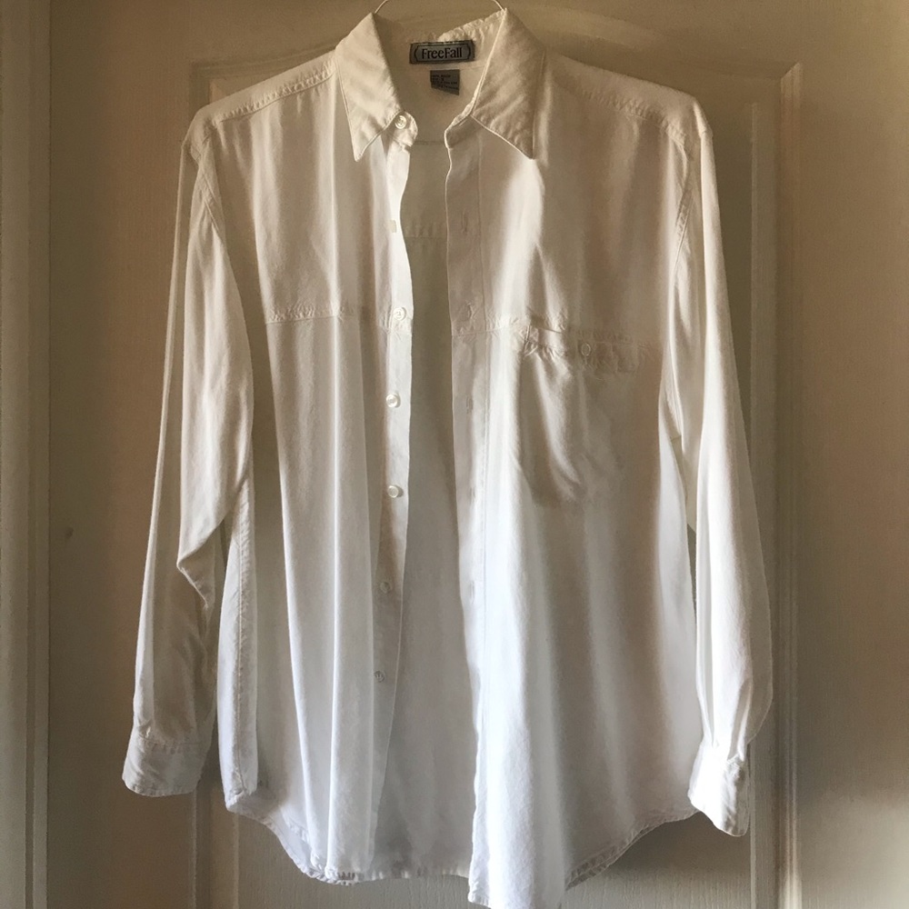 Men’s Loose White Shirt - Picture 2 of 5